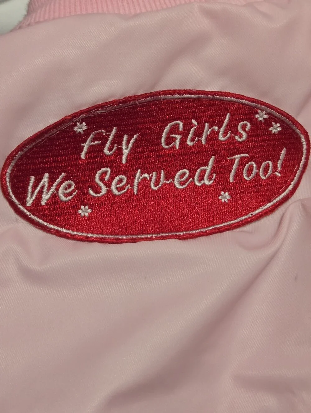Pink Pilot Aviator Jacket Coat, Fly Girls We Served Too, toddler kids S 2T